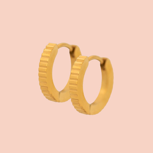 Textured Huggie Hoop Earrings