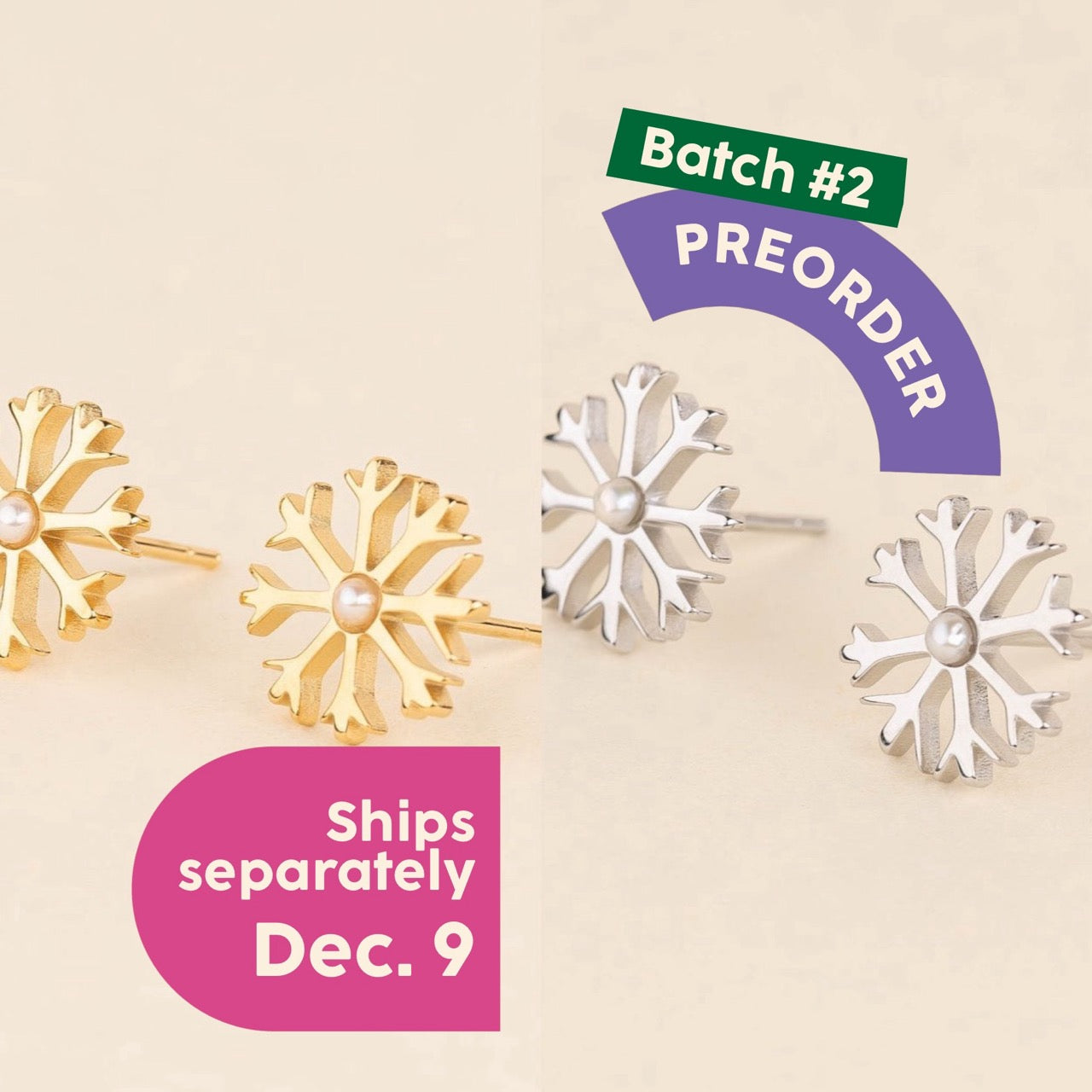 Snowflake Stud Earrings