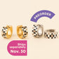 Checkered Super Chunky Huggie Hoop Earrings