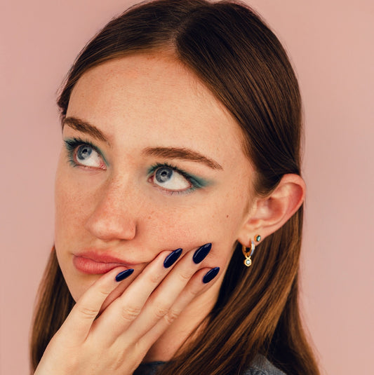 March Birthstone Stud Earrings