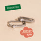 Rope Rectangle Huggie Hoop Earrings