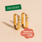 Rope Rectangle Huggie Hoop Earrings