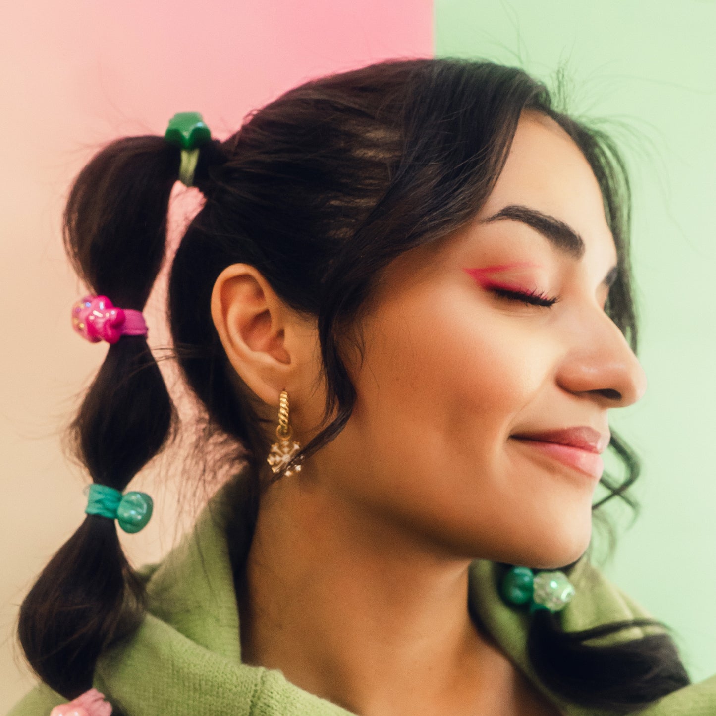 Rope Chunky Rounded Huggie Hoop Earrings