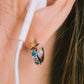 Space 3D Huggie Hoop Earrings