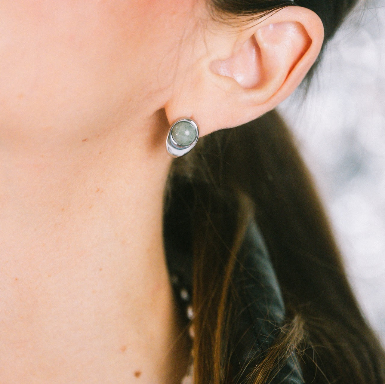 Earth Cosmic Curl Stud Earrings
