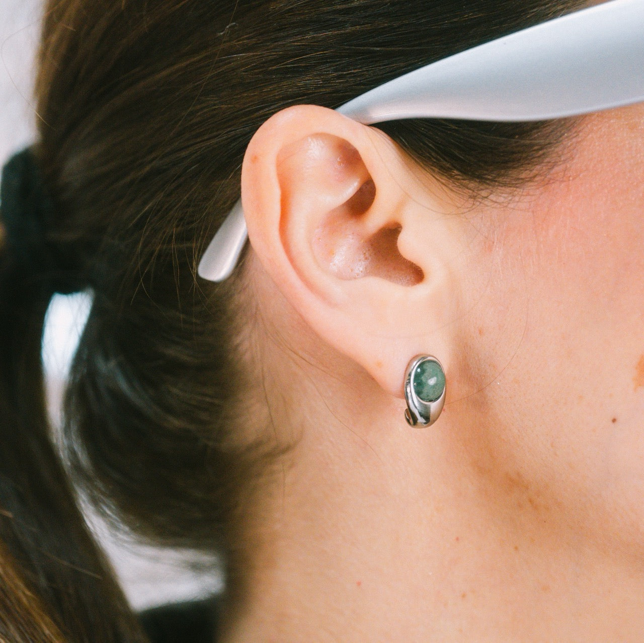Earth Cosmic Curl Stud Earrings
