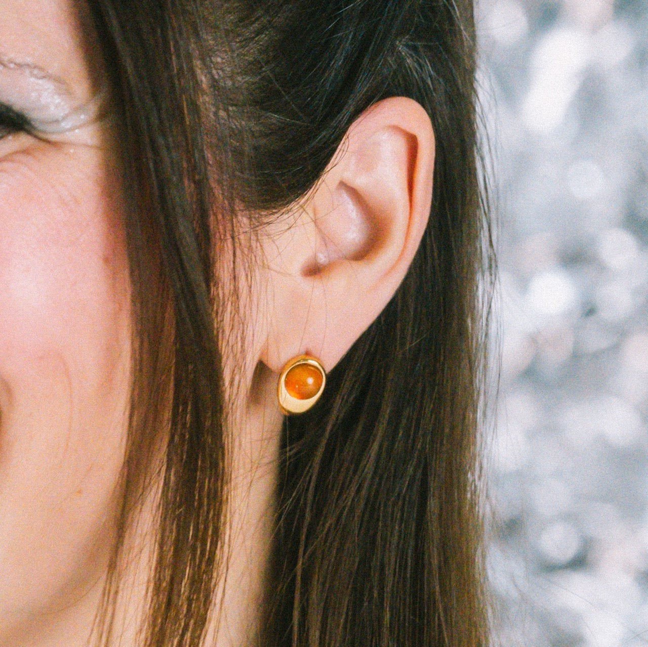 Mars Cosmic Curl Stud Earrings