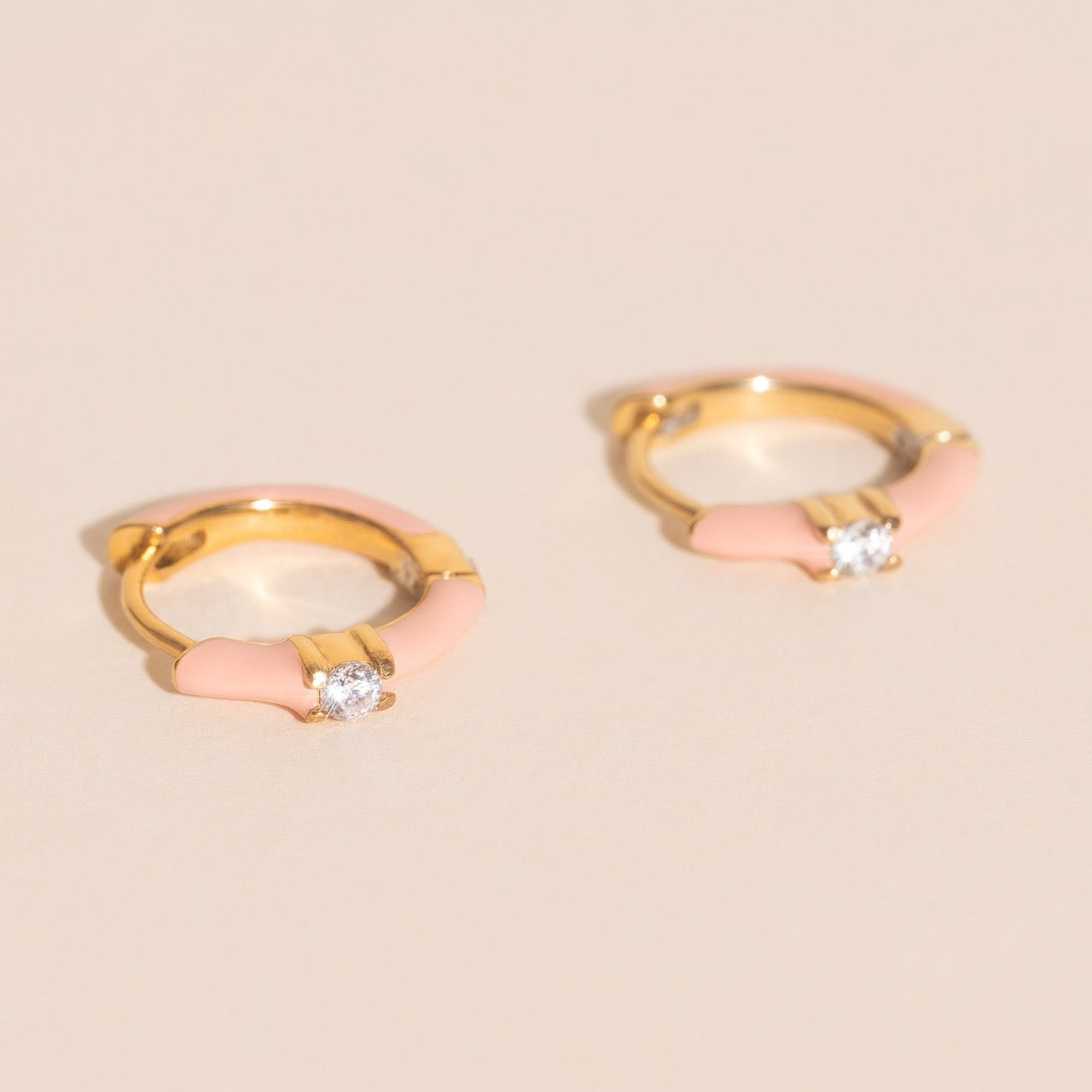 Color Pop Crystal Huggie Hoop Earrings