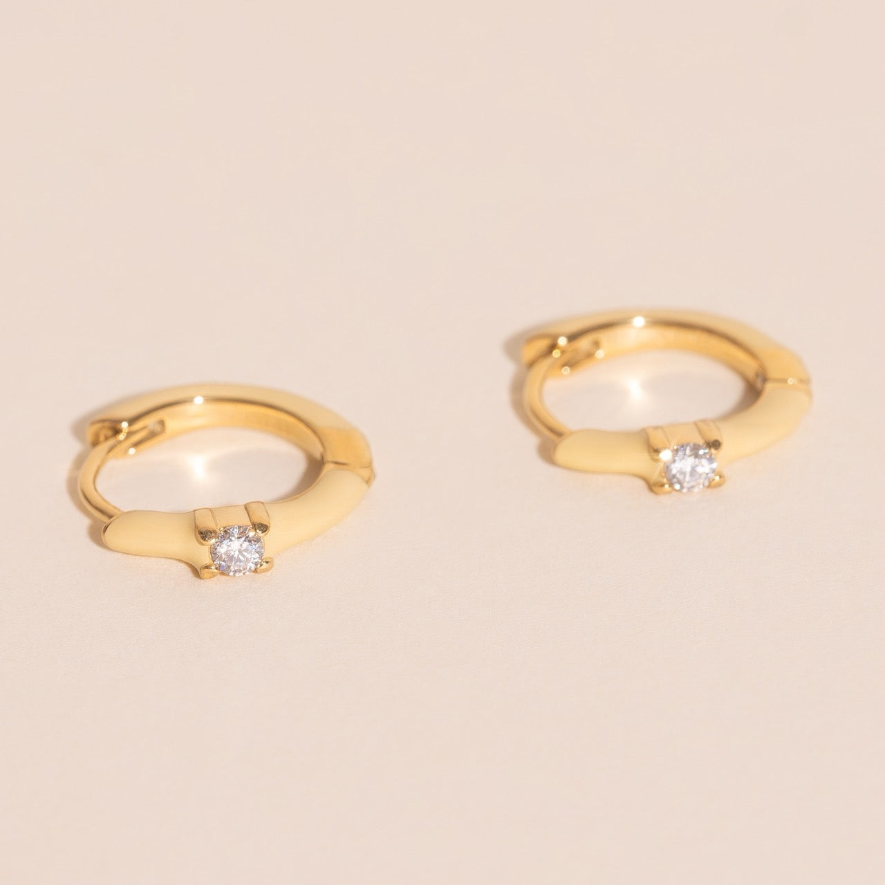 Color Pop Crystal Huggie Hoop Earrings