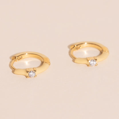 Color Pop Crystal Huggie Hoop Earrings