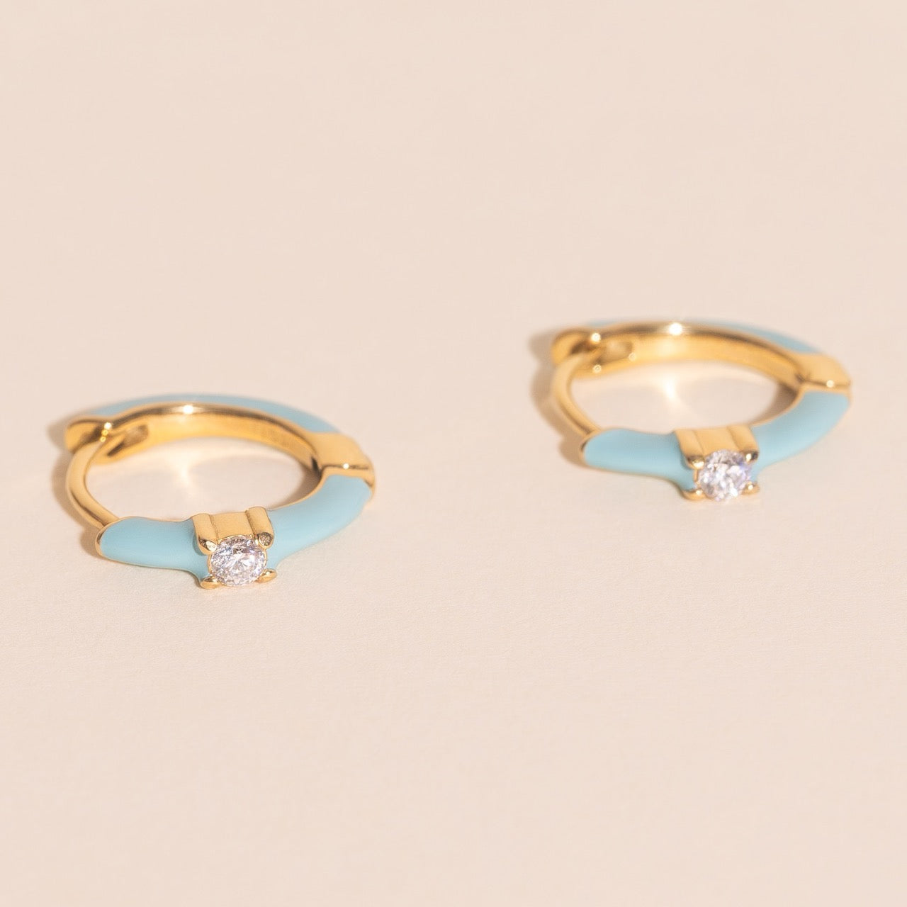 Color Pop Crystal Huggie Hoop Earrings