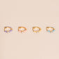 Color Pop Crystal Huggie Hoop Earrings