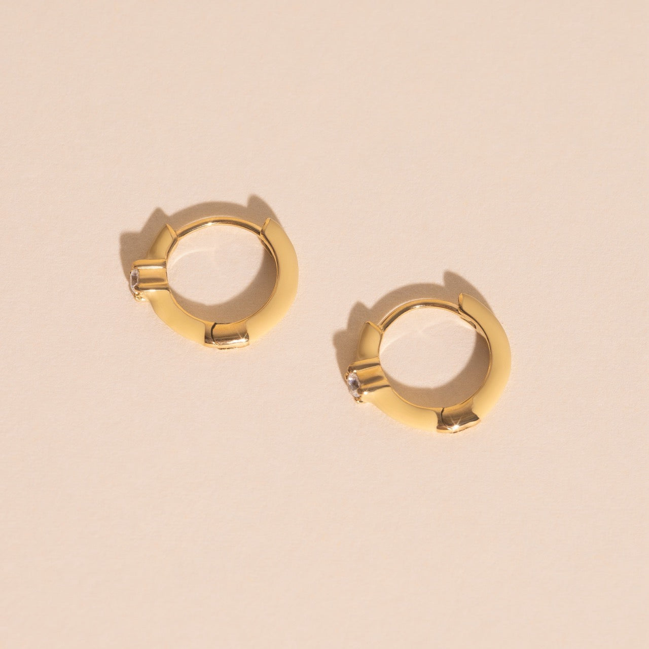 Color Pop Crystal Huggie Hoop Earrings