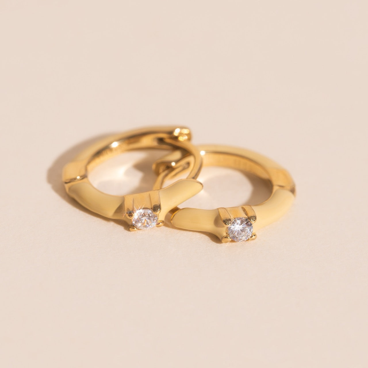 Color Pop Crystal Huggie Hoop Earrings