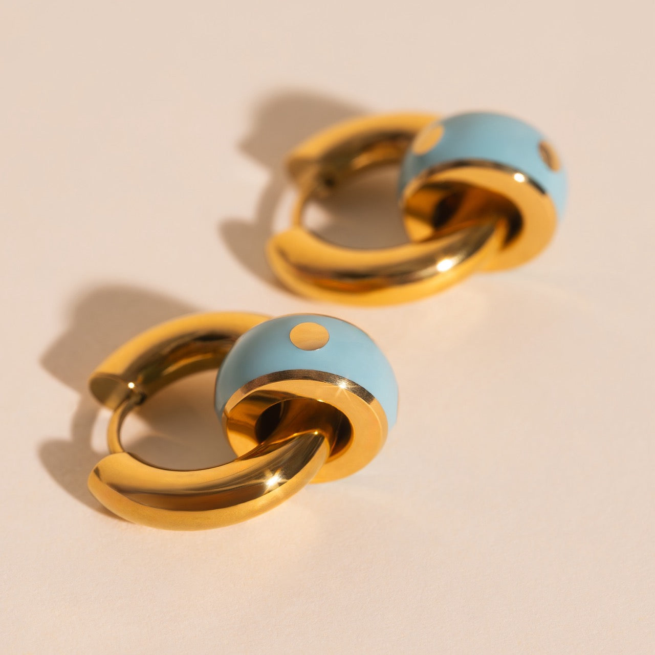 Color Pop Chunky Huggie Hoop Charms