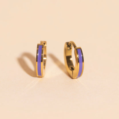 Color Tiny Huggie Hoop Earrings
