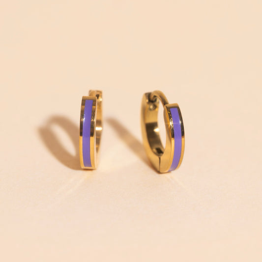 Color Tiny Huggie Hoop Earrings