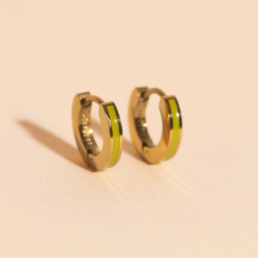 Color Tiny Huggie Hoop Earrings