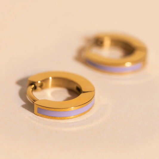 Color Tiny Huggie Hoop Earrings