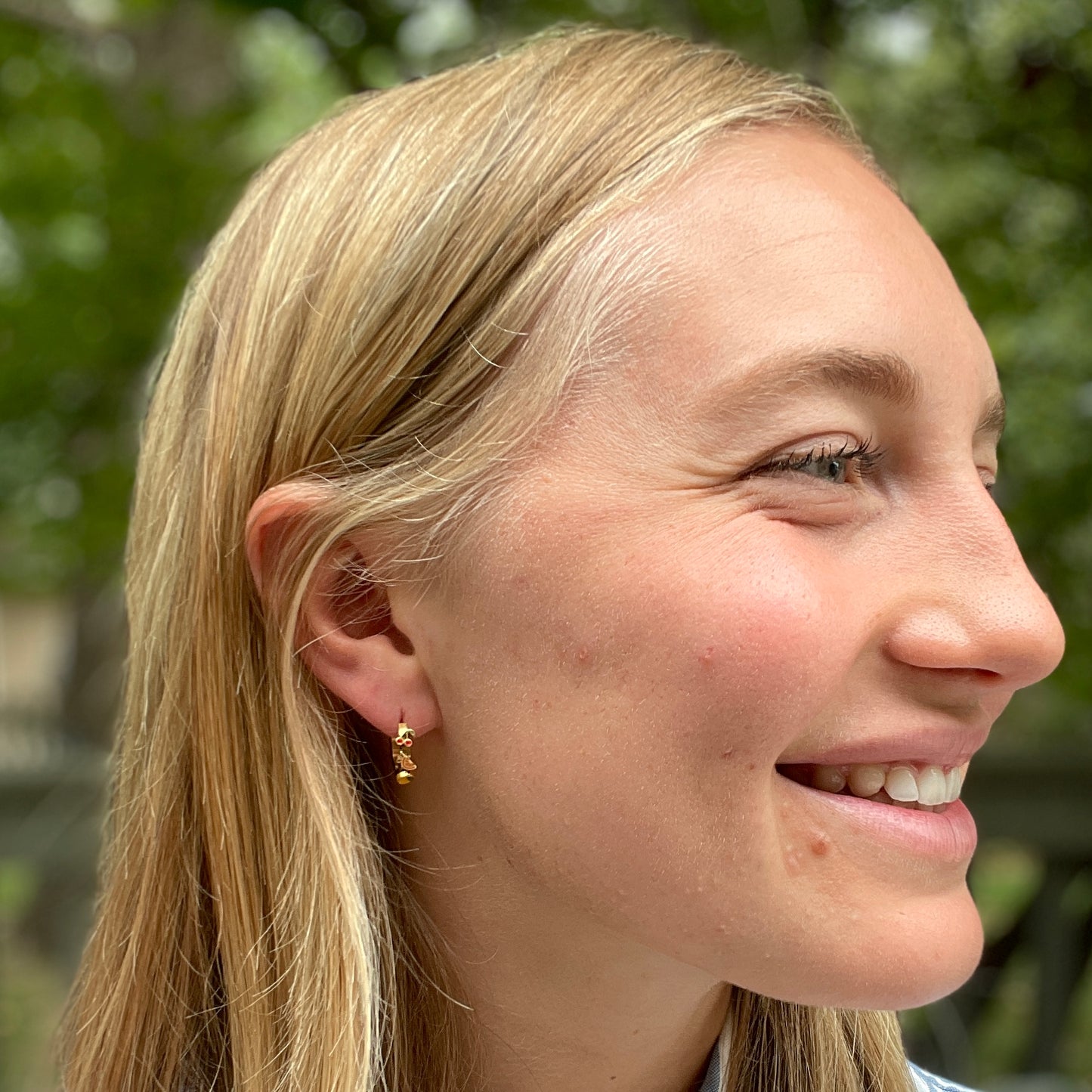 Fruit Loop 3D Huggie Hoop Earrings