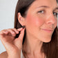 Black Speckled Chunky Rounded Huggie Hoop Earrings (OOPSIE)
