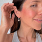 Quilted Flower Chunky Huggie Hoop Earrings