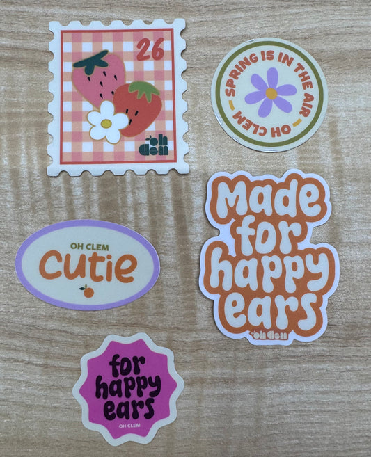Spring Stickers 5-pack