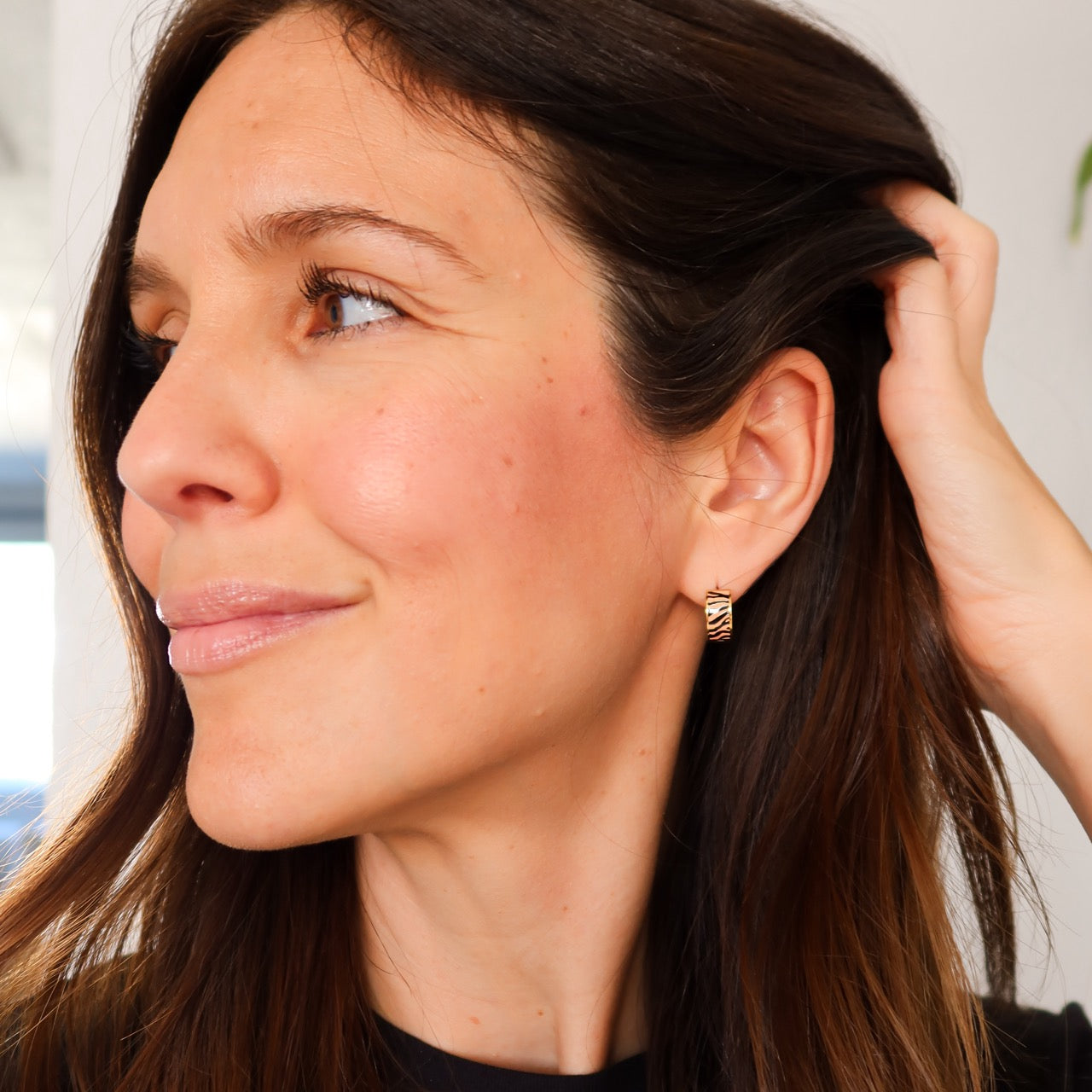 Tiger Super Chunky Huggie Hoop Earrings