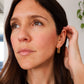 Rope Rectangle Huggie Hoop Earrings