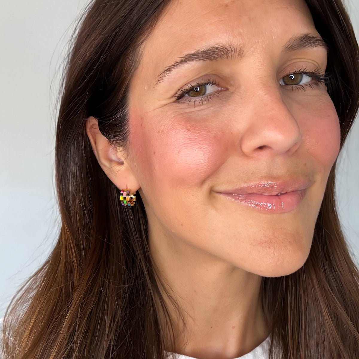 Neon Blanks Super Chunky Huggie Hoop Earrings