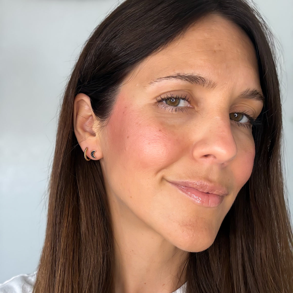 Black Moon Stud Earrings