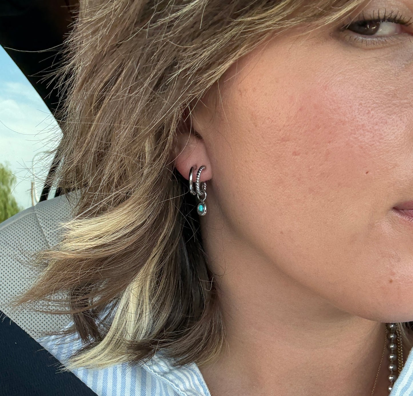 Mini Rope Loop Stud Earrings