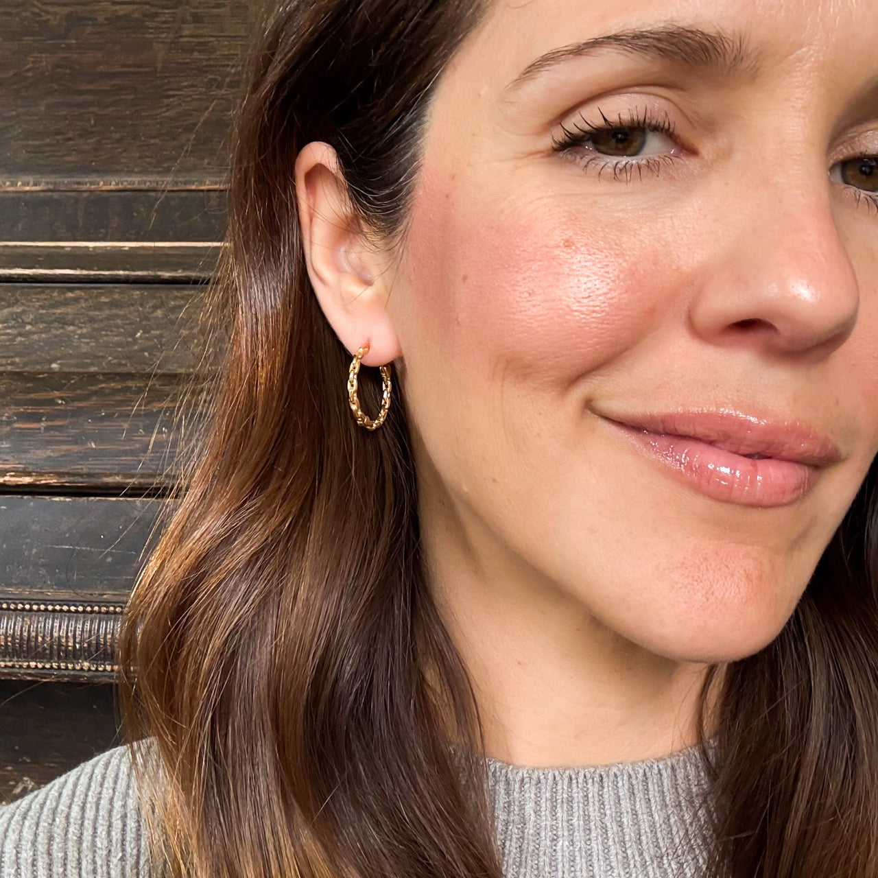 Chain Huggie Hoop Earrings – Oh Clementine