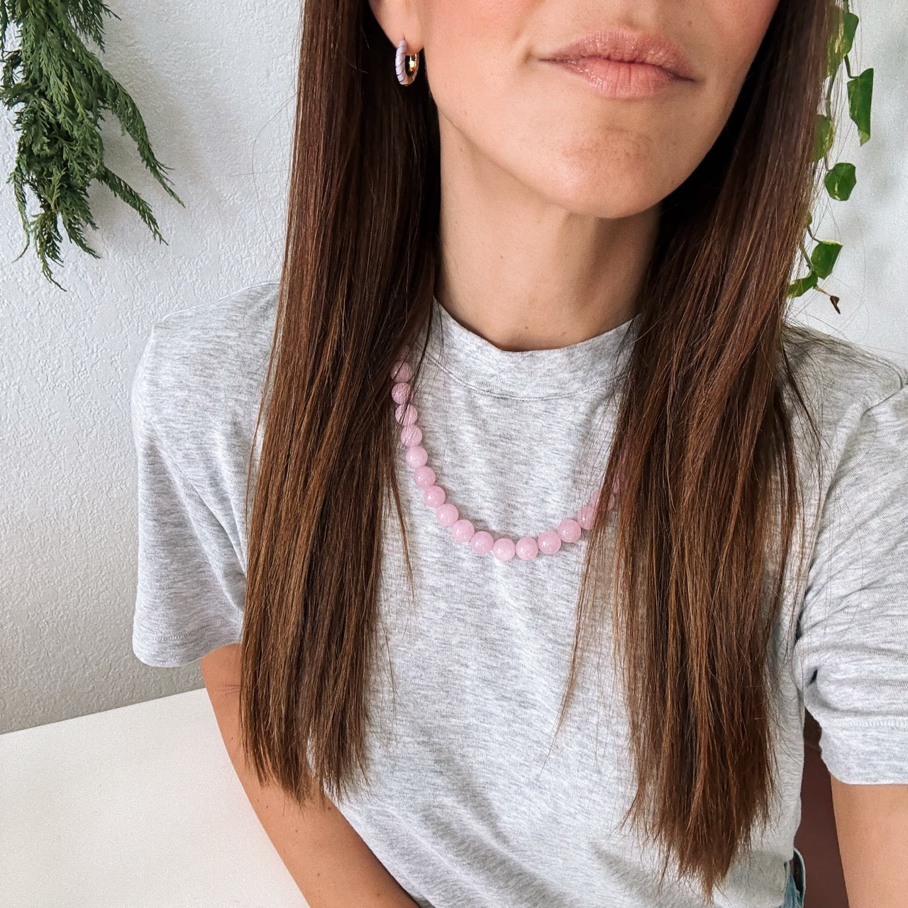 Pink Gumball Necklace (20")