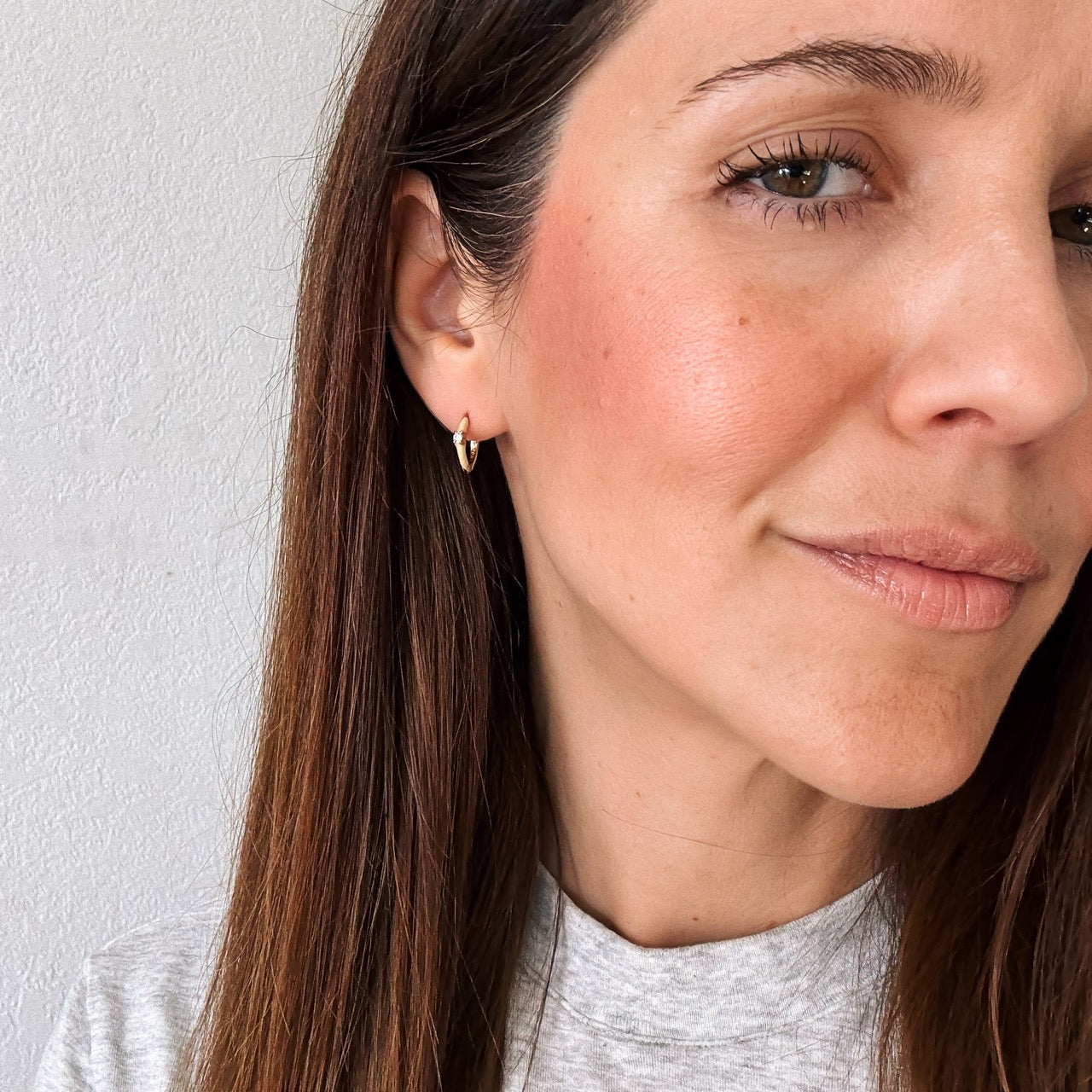 Color Pop Crystal Huggie Hoop Earrings