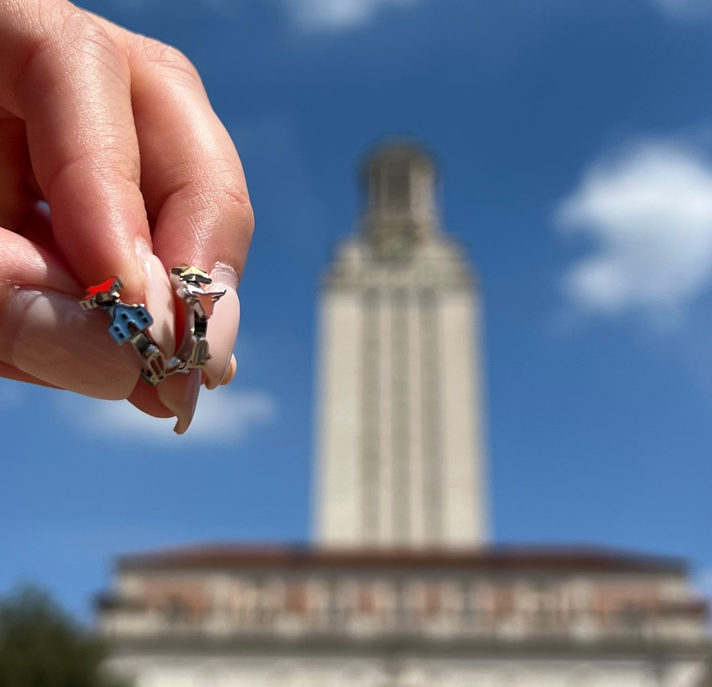 Texas 3D Huggie Hoop Earrings