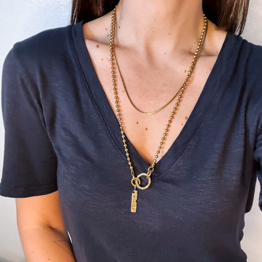 Bamboo Necklace Charm Clasp