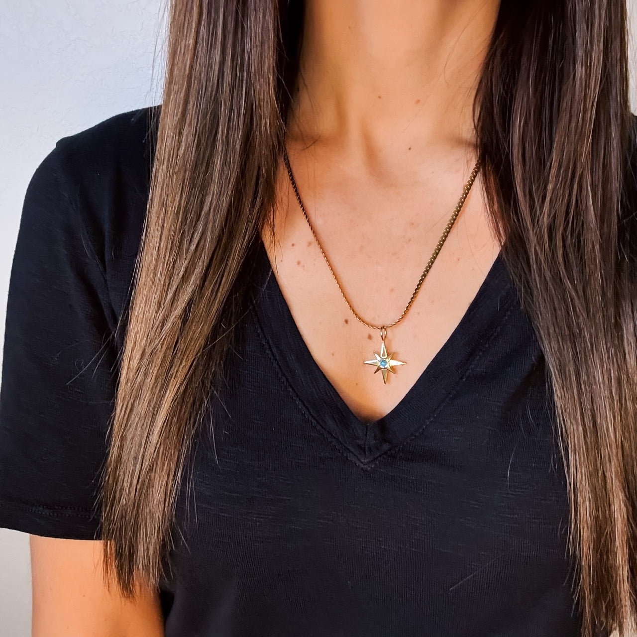 Winds Compass Necklace Charm