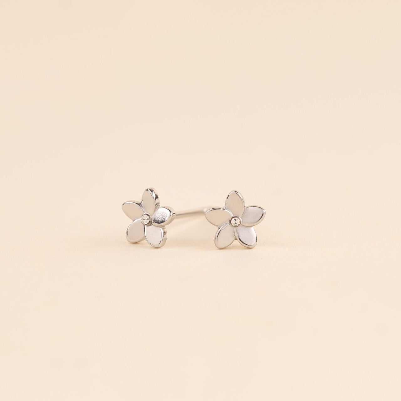 Plumeria Flower Stud Earrings