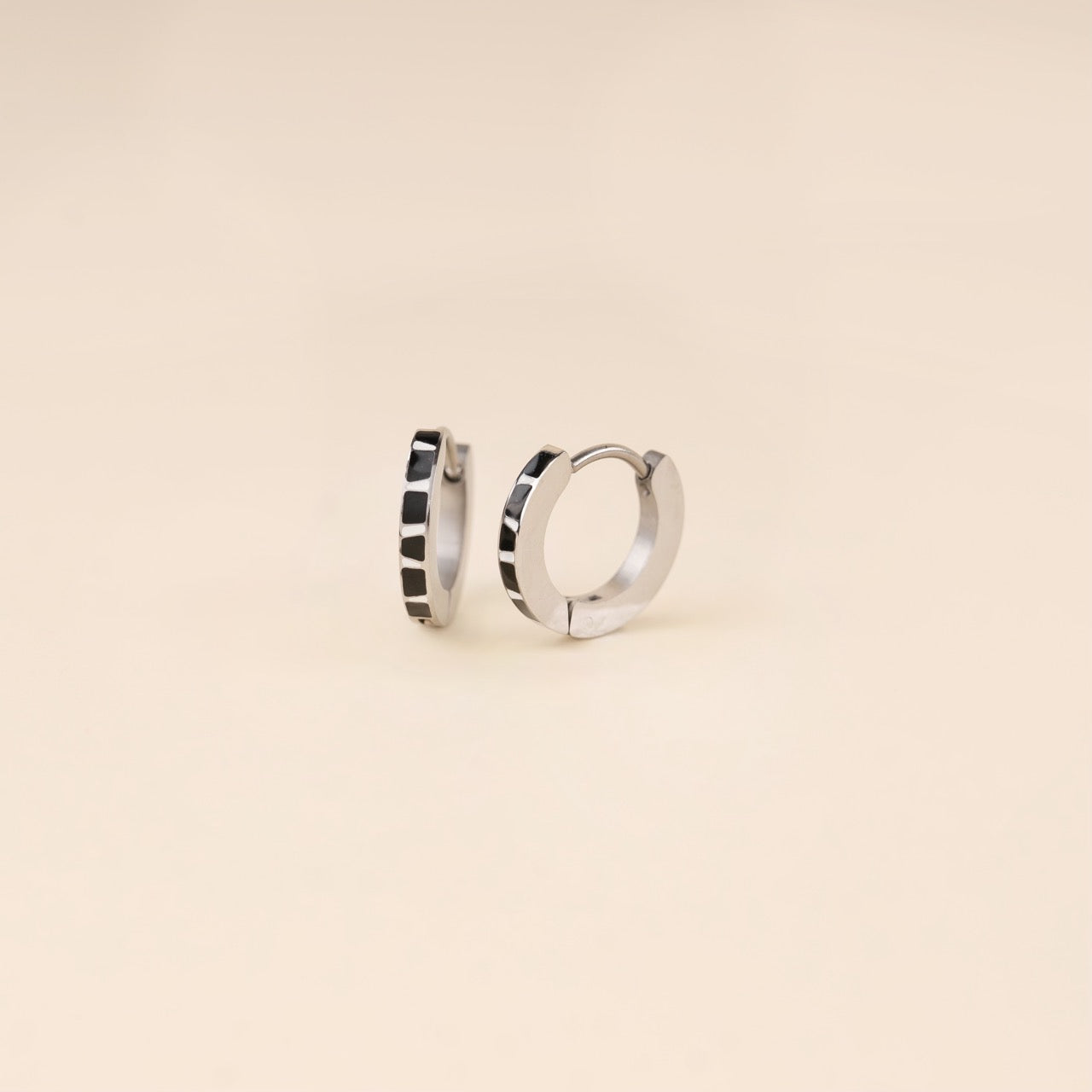 Zebra-print Huggie Hoop Earrings