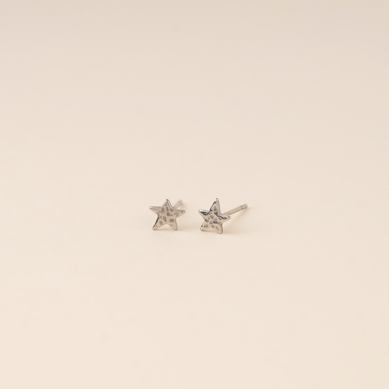 Hammered Star Earrings