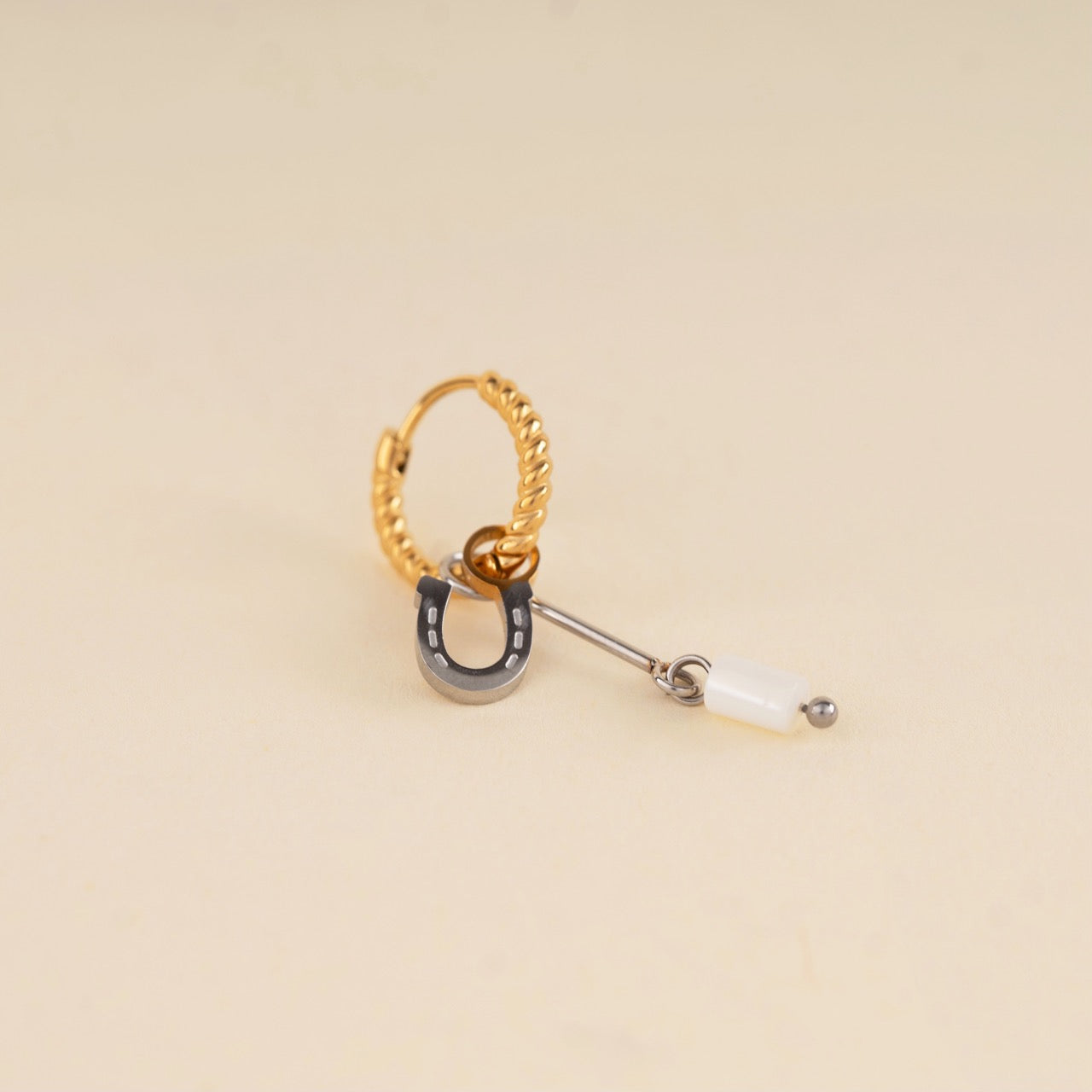 Horseshoe Huggie Hoop Charms