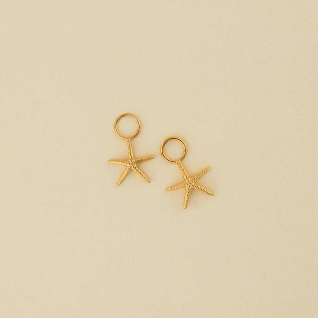 Starfish Huggie Hoop Charms