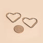 Rounded Heart Huggie Hoop Earrings