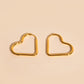 Rounded Heart Huggie Hoop Earrings