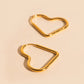 Rounded Heart Huggie Hoop Earrings