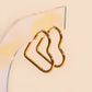 Rounded Heart Huggie Hoop Earrings