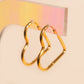 Rounded Heart Huggie Hoop Earrings