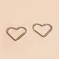 Rounded Heart Huggie Hoop Earrings
