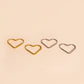 Rounded Heart Huggie Hoop Earrings